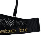 Bebe Womens Black Logo Lace Underwire Padded Push Up Bra Size 34C Photo 4