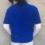 Sag Harbor Blue Vintage Button Up Nautical Print Shirt Photo 3