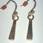 Gold Tone Dainty Dangling Beaded Boho Pierced Earrings Photo 1