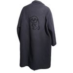 Daniel‎ Palillo Doggy Dog Navy Blue Wool Longline Overcoat Double Breasted Coat Size M Photo 1