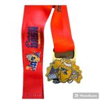 Unisex Slavic Village Polish Pierogi Dash Running Medallion Orange/Red Photo 1
