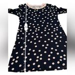 Kate Spade Navy Blue & Pink Polka Dot 3/4 Sleeve Pajama Dress Sz M Nightgown Photo 10