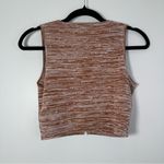 Meshki  Brown Striped Lace-Up Tank Top Photo 1