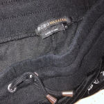BCBGMAXAZRIA  size medium black velour sweatpants Photo 3