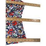 CAbi Whimsy Swirl White and Navy Structured Tank Women's Size 10 Whimsy 60s Photo 8