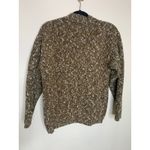 Leslie Faye Vintage Marled Chunky V Neck Sweater Sz Medium Brown Cream Photo 5