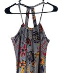 Balance Collection Women's Size Medium Blue Striped Floral Knee Length Dress Photo 1