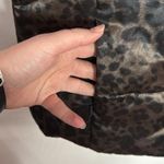 Kenneth Cole New York Puffer Vest Multi Cheetah Print Pocketed Full Zip size M Photo 6