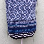 Cato Blue & White Scarf Print Sleeveless Top L Photo 9