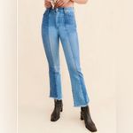 Wrangler Wrock High Rise Kick Flare Raw Hem two toned jeans NWT size 30/28 Blue Photo 1