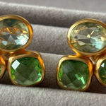 Julie Vos Gold Earrings with Green Gemstones Photo 0