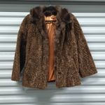 Vintage Itemhouse, Inc Womens Faux Fur Coat Brown Medium Brown Luxury Old Money Photo 1
