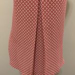 Loft Orange & White Sleeveless Top Photo 3