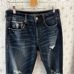 American Eagle  Tomgirl Distressed Dark Wash Jean Photo 1