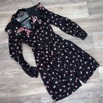 Jill Stuart Jill  floral print ruffle collar button front long sleeve shirt dress Photo 0