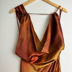 ZARA NWT Drape Satin Midi Dress Sz XS Photo 4