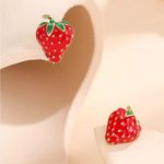 Strawberry Earrings Red Photo 2