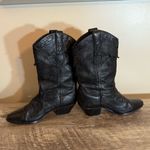 Laredo Vintage 90s  Black Leather Cowboy Boots Women’s Size 5.5 USA Made Western Photo 10