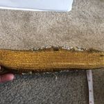 Vintage Micro Beading Petit Point Floral Purse Handbag Clutch Gold Photo 6