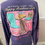 Simply Southern Preppy Southern Life Graphic Purple Long Sleeve Tee Photo 2