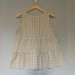 Carole Christian Gingham Sleeveless Blouse White Size M Photo 4