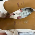 Coach  Mollie leather Sandals braided Kitten Heel size 9.5 color chalk Classic Photo 5