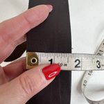 Vintage Garay Medium M Cowhide Brown Leather Belt Wide Design Gold Toned Buckle Photo 11