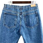 Mango MNG by  Straight Fit Slit Ankle Hem High Rise Denim Jeans Size 6 Photo 3