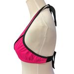 Venus  Activewear Sporty Swim Top Bikini Pink Black Tie Back Size C Full Coverage Photo 2