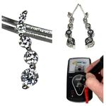 10KT SOLID WHITE GOLD JOURNEY PENDANT & EARRINGS & 18” NECKLACE CZ “DIAMOND” SET Photo 4