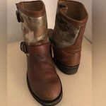Ash women chestnut brown distressed leather biker harness boots Size 7.5 Photo 1