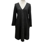 The White Company 10 Dress Minimalist Wool Retro 60s Style Classic Sparkle Shift Gray Photo 3