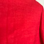 Vtg 90s Hillary Charles 100% Silk Womens Blazer 14 Corpcore Red One Button USA Photo 11