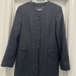 Pendleton Classic Wool Tweed Blazer Jacket Size 12 Black Gray Vintage Elegant Photo 1