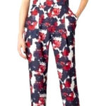 Reiss  floral red blue jumpsuit luxury designer fall boho classic designer formal Photo 0