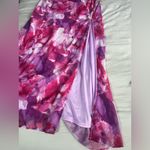 Lulus  Positively Serene Magenta Floral Cowl Neck Tie-Strap
Maxi Dress Size M Photo 8