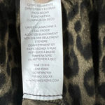 Michael Kors Animal Print Blouse Shirt Tan Black Peasant Flowy Ruffles Sz Large Photo 12