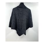 Roots  One Size Dark Grey Turtle Neck Knit Poncho Photo 5