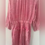 Free People Madrid Double Cloth One Piece Jumpsuit Cotton Gauze Boho Barbie XS Photo 3