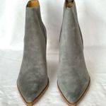Marc Fisher Grey Ankle Boots Booties Suede Heeled Gadri Leather Sz 10 M New Photo 2