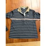 Lacoste  Womens Long Sleeve Striped Rugby Polo Shirt Beige Collar Size 42 Photo 5