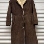 Vintage Loch Lomond Alexandria Scotland Antartex Sheepskin Jacket Size 12 Brown Photo 0