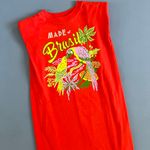 Farm Rio Brasil Red Organic Cotton Mini T-Shirt Dress Photo 6