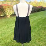 Umgee  Tank Top Small Black Crepe Embroidered Mirrored Accents‎ Photo 8