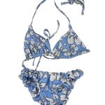 Princess Polly - Wonda Hawaiian Floral Bikini Top & Bottoms in Blue & White Photo 0