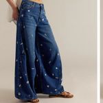 Free People NWT  Westward Embroidered Jeans in Under The Sea Photo 1