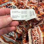 Black Tape Paisley Midi Dress Smocked Boho Fall Earthy Print Women Size Small Red Photo 9