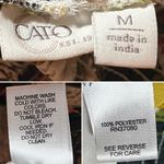 Cato  Vibrant Flowy Tropical Satin Extra Wide Leg Palazzo Pants Green Orange M Photo 8