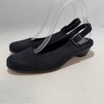arche slingback low heels black nubuck leather size 39 US 8 closed toe Photo 2