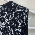 Vince Camuto women's black peplum floral fit and flare sleeveless tank blouse S Photo 6